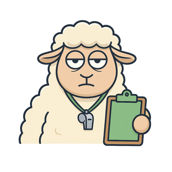the sheep, holding the door